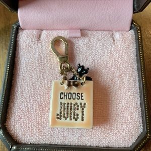 Juicy Couture Yorkie in a Shopping Bag Charm